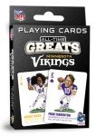 MasterPieces Playing Cards - Minnesota Vikings All-Time Greats Playing Cards - Officially Licensed Playing Card Deck for Adults, Kids, and Family