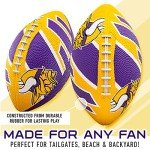 Franklin Sports NFL Minnesota Vikings Football - Youth Football - Mini 8.5" Rubber Ball - Perfect for Kids - Team Logos and Colors
