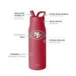 Simple Modern Officially Licensed NFL San Francisco 49ers Water Bottle with Straw Lid | Leak Proof Insulated Stainless Steel Travel Thermos | Gifts for Men Women| Mesa Collection | San Francisco 49ers