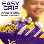 Franklin Sports NFL Minnesota Vikings Football - Youth Football - Mini 8.5" Rubber Ball - Perfect for Kids - Team Logos and Colors