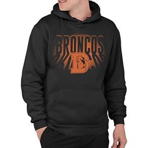 Junk Food Clothing x NFL - Denver Broncos - Team Spotlight - Unisex Adult Pullover Fleece Hoodie for Men and Women - Size X-Large
