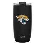 Simple Modern Officially Licensed NFL Jacksonville Jaguars 16oz Travel Coffee Tumbler with Flip Lid | Stainless Steel Cup | Football Gifts for Men, Women | Voyager Collection | Jacksonville Jaguars