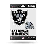 Rico Industries NFL Las Vegas Raiders Die Cut 3-Piece Triple Spirit Sticker Sheet, 5 x 7-"