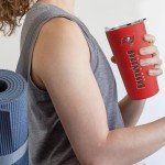 Rico Industries NFL Football Tampa Bay Buccaneers 18oz Soft Touch, Easy Grip Tumbler