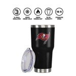 FOCO Tampa Bay Buccaneers NFL Team Logo 30 oz Tumbler - Black