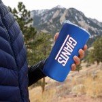 Rico Industries NFL Football New York Giants 18oz Soft Touch, Easy Grip Tumbler