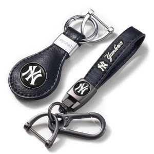 Yankees Car Keychain Keyring for NY Yankees Baseball Fans,New York Yankees Car Accessories Leather Car Keychain Keyring,2 Packs Car Key Ring Lanyard for Car Key Fob Holder,Car Key Fob Holder Keyring