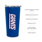 Rico Industries NFL Football New York Giants 18oz Soft Touch, Easy Grip Tumbler