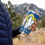 Rico Industries NFL Football Los Angeles Rams 20oz Stainless Steel Tumbler with Lid - Great For Coffee, Tea, Water or Cocktails