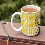 Rico Industries NFL Football Los Angeles Rams 15 oz White Ceramic Coffee Mug