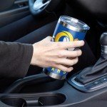 Rico Industries NFL Football Los Angeles Rams 20oz Stainless Steel Tumbler with Lid - Great For Coffee, Tea, Water or Cocktails