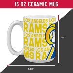 Rico Industries NFL Football Los Angeles Rams 15 oz White Ceramic Coffee Mug
