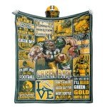 VIGKOIR Green Blanket Gifts for Men Women Youth Fans, Football Team Throw Blanket 60"x50", City Football Style Gifts for Sofa Bed Chair