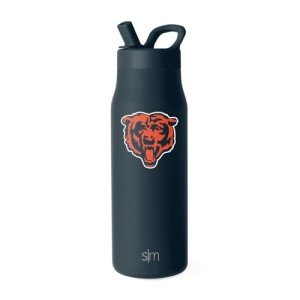 Simple Modern Officially Licensed NFL Chicago Bears Water Bottle with Straw Lid | Leak Proof Insulated Stainless Steel Travel Thermos | Gifts for Men Women| Mesa Collection | Chicago Bears
