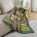 VIGKOIR Green Blanket Gifts for Men Women Youth Fans, Football Team Throw Blanket 60"x50", City Football Style Gifts for Sofa Bed Chair
