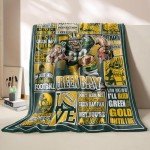 VIGKOIR Green Blanket Gifts for Men Women Youth Fans, Football Team Throw Blanket 60"x50", City Football Style Gifts for Sofa Bed Chair
