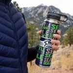 Rico Industries NFL Football Seattle Seahawks 22oz Stainless Steel Tumbler with Lid - Great For Coffee, Tea, Water or Cocktails