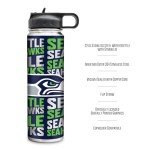 Rico Industries NFL Football Seattle Seahawks 22oz Stainless Steel Tumbler with Lid - Great For Coffee, Tea, Water or Cocktails