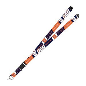 Rico Industries NFL Football Denver Broncos 19" x 1" Premium Unisex-Adult Safety Breakaway Lanyard - Flash
