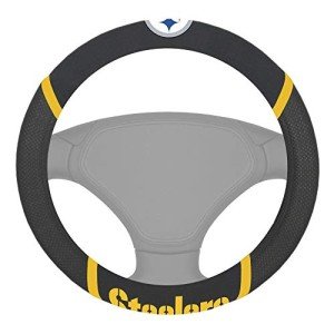 FANMATS 18564 Pittsburgh Steelers Embroidered Steering Wheel Cover
