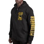 Junk Food Clothing x NFL - Pittsburgh Steelers - MVP Zip Hoodie - Unisex Adult Full Zip Hooded Sweatshirt for Men and Women - Size X-Large