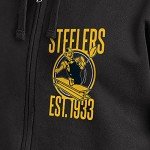 Junk Food Clothing x NFL - Pittsburgh Steelers - MVP Zip Hoodie - Unisex Adult Full Zip Hooded Sweatshirt for Men and Women - Size X-Large
