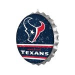 Houston Texans Jumbo Metal Distressed Bottle Cap Wall Sign – Limited Edition FOCO Texans Sign – Represent the NFL and Show Your Team Spirit with Licensed Houston Football Fan Gear