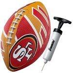 Franklin Sports NFL San Francisco 49ers Football - Youth Football - Mini 8.5" Rubber Ball - Perfect for Kids - Team Logos and Colors