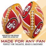Franklin Sports NFL San Francisco 49ers Football - Youth Football - Mini 8.5" Rubber Ball - Perfect for Kids - Team Logos and Colors