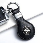Yankees Car Keychain Keyring for NY Yankees Baseball Fans,New York Yankees Car Accessories Leather Car Keychain Keyring,2 Packs Car Key Ring Lanyard for Car Key Fob Holder,Car Key Fob Holder Keyring