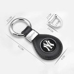Yankees Car Keychain Keyring for NY Yankees Baseball Fans,New York Yankees Car Accessories Leather Car Keychain Keyring,2 Packs Car Key Ring Lanyard for Car Key Fob Holder,Car Key Fob Holder Keyring