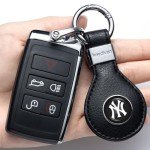Yankees Car Keychain Keyring for NY Yankees Baseball Fans,New York Yankees Car Accessories Leather Car Keychain Keyring,2 Packs Car Key Ring Lanyard for Car Key Fob Holder,Car Key Fob Holder Keyring