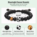EFVISD Soccer Bracelet for Teenage Boys, Boys Soccer Gifts for Teen Boys Son Grandson Brother Nephew Friend Soccer Players