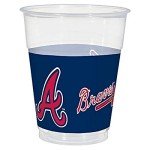 Atlanta Braves Reusable Plastic Cups, 16 oz. - 25 Count - Premium Quality & Vibrant Team Colors, Perfect for Game Day