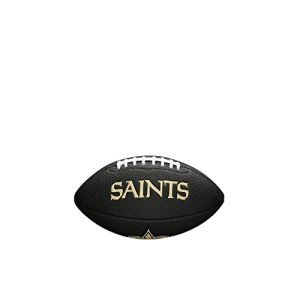 WILSON Sporting Goods NFL New Orleans Saints Team Logo Football , Black, Mini Size