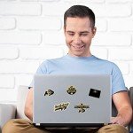 Rico Industries NFL New Orleans Saints Die-Cut Decal Sheet, Small, 5-Piece