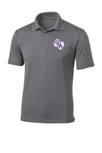 Sport Your Gear Stephen F. Austin Lumberjacks Prime Athletic Logo Micropique Sport-Wick Golf Polo (Gray -Medium)