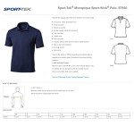 Sport Your Gear Stephen F. Austin Lumberjacks Prime Athletic Logo Micropique Sport-Wick Golf Polo (Gray -Medium)