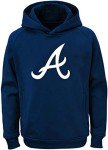 MLB Youth 8-20 Polyester Performance Primary Logo Pullover Sweatshirt Hoodie & T-Shirt 2 Pack Set (8, Atlanta Braves)