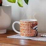 Rico Industries NFL Football Denver Broncos 14 oz Metro Ceramic Coffee Mug