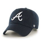 '47 MLB Atlanta Braves Brand Navy Basic Logo Clean Up Home Adjustable Hat