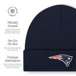 FOCO Men's New England Patriots NFL Logo Basic Beanie Hat, Team Color