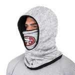 FOCO San Francisco 49ers NFL Heather Grey Big Logo Hooded Gaiter