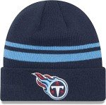New Era Unisex-Adult NFL Official Sport Knit Classic Striped Knit Beanie Cold Weather Hat (Tennessee Titans)