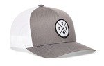 HAKA Austin Hat – ATX Trucker Hat for Men & Women, Adjustable Baseball Cap, Mesh Snapback, Outdoor Golf Hat - Gray & White