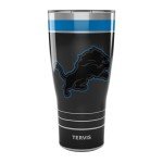 Tervis Traveler NFL Detroit Lions - Night Game Triple Walled Insulated Tumbler Travel Cup Keeps Drinks Cold & Hot, 30oz, Stainless Steel