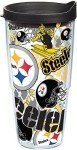 Tervis Made in USA Double Walled NFL® Pittsburgh Steelers Insulated Tumbler Cup Keeps Drinks Cold & Hot, 24oz, All Over