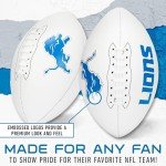 Franklin Sports NFL Detroit Lions Autograph Football - Official Size White Panel Souvenir Football for Autographs + Signatures - NFL Team Fan Shop Memorabilia Football for Display