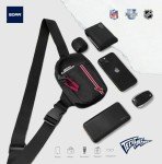 SOAR Crossbody Tech Adjustable Strap Travel Backpack Officially Licensed NFL, Mini Sling Bag, Arizona Cardinals, 7.3