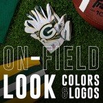 Franklin Sports Green Bay Packers Youth NFL Football Receiver Gloves - Receiver Gloves For Kids - NFL Team Logos and Silicone Palm - Youth M/L Pair